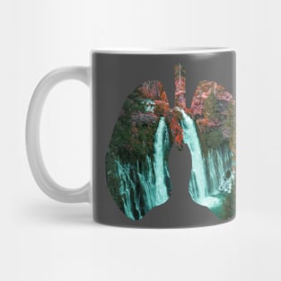 Water fall in Lungs design Mug